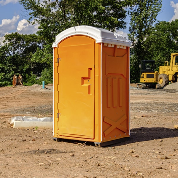 how often are the porta potties cleaned and serviced during a rental period in Benner